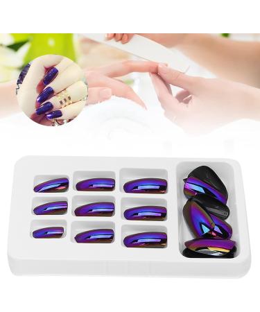 Full Cover False Nails Easy Trim File Artificial Fake Nails Convenient 12 Different Sizes Bright Color Fashionable for Home Use for Nail Salons(LG05) - Buy Online on GoSupps.com