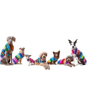 Handmade Blue Small Dog Poncho from Authentic Mexican Blanket by Baja Ponchos - Buy Online on GoSupps.com