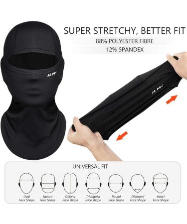 ILM Motorcycle Balaclava Face Mask - Cold Weather Snow Mask for Skiing, Snowboarding, Cycling - Adult Black - Buy Online on GoSupps.com