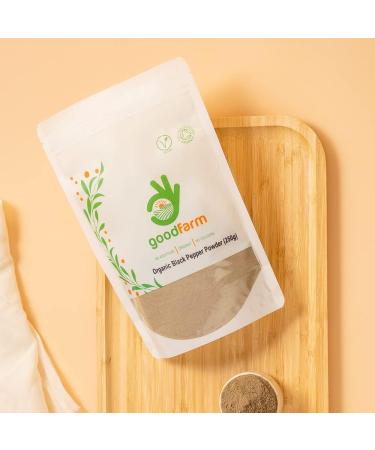 GoodFarm Organic Black Pepper Powder 250g - Premium Malabar Variety for Superior Aroma & Taste - Buy Online on GoSupps.com