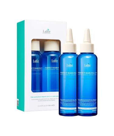 LA'DOR Perfect Hair Fill-Up Filler Duo 100+100 ml - 3 Seconds Deep Conditioning Mask Moisturizes and Restores Healthy Shine Normalizes pH Includes Keratin Collagen