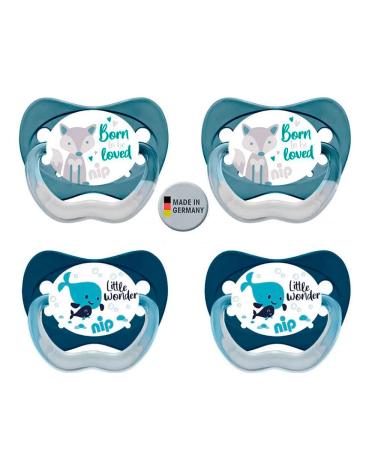 NIP Latex NaturalLatex Pacifier 4 pieces set size 1 0-6 months from birth