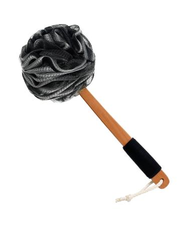 Shower sponge with handle back brush with sponge bath sponge body massage sponge peeling for adults black