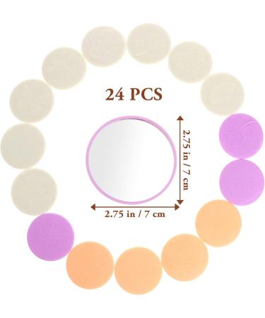 Frcolor 24 Pieces Mini Pocket Mirrors - Compact Round Makeup Mirrors in Random Colors & Patterns for On-the-Go Beauty - Buy Online on GoSupps.com