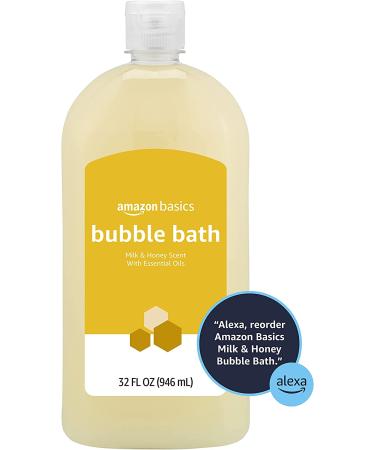 Amazon Basics Milk & Honey Bubble Bath 32oz - Luxurious Spa Experience - Buy Online on GoSupps.com
