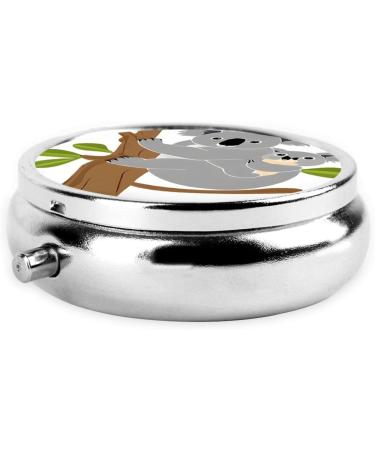 Hugging Tree Koala Mini Round Pill Box | 3 Compartment Portable Pill Organizer for Travel & Home Use - Buy Online on GoSupps.com