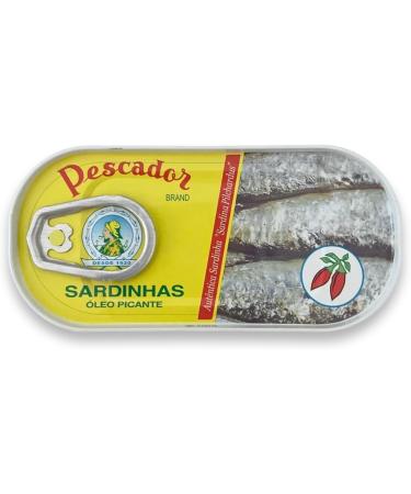 Spicy Sardines in Vegetable Oil - 10 x 56 g - Pescador - Portugal - Buy Online on GoSupps.com