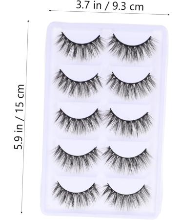 FRCOLOR 5 Pairs 3d False Eyelashes Eyelash Strips Natural Look Eyelash Eye Makeup Tool Long False Eyelashes Fake Lashes Curly Eyelashes Chemical Fiber Make up Extend G800 - Buy Online on GoSupps.com