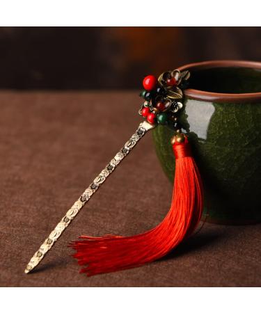 FRCOLOR Elegant Alloy Carved Decoration Pins Ancient Classical Sticks Women Flower Antiquity Chopsticks for Tassels Woman Maker Beads Retro Chinese Long Hanfu Fork Floral Stick Curving - Buy Online on GoSupps.com