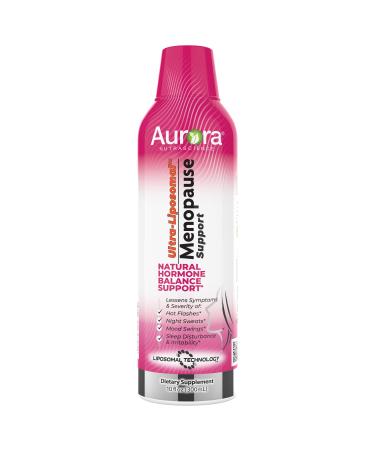 Aurora Nutrascience Ultra-Liposomal Menopause Support with EstroG-100 Lessens Menopause & Perimenopause Symptoms Hot Flashes Night Sweats Mood Swings 10 fl oz (300mL)