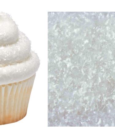 Edible Sprinkle Glitter Shimmer Sparkle Flakes for Cakes and Cupcakes 1/4 oz (Clear)