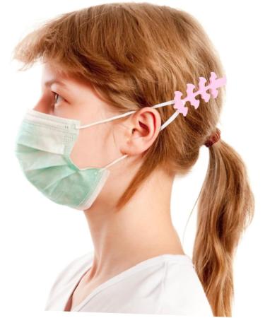 Ipetboom 10pcs Kids Face Mask Hooks - Anti-Strangulation Leash Silica Gel Earmuffs Pink 19.5X2.5cm | International Shipping - Buy Online on GoSupps.com