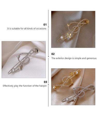 Mobestech 2pcs Music Note Hair Clips - Elegant Alloy Rhinestone Barrettes for Women and Girls (Gold+Silver) - Buy Online on GoSupps.com