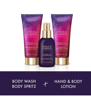 Baylis & Harding Midnight Fig & Pomegranate Deluxe Wash Bag Gift Set - Vegan Friendly - Buy Online on GoSupps.com
