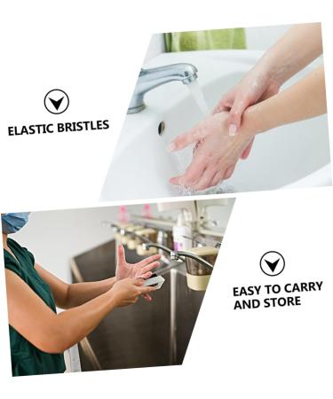 nail brush nail clean up brush nail cleaner brush Clean Brush Nail Cleaning Brush Fingernail Scrub Finger Brush Toe Brush Manicure tools white baby Polypropylene soft fur - Buy Online on GoSupps.com