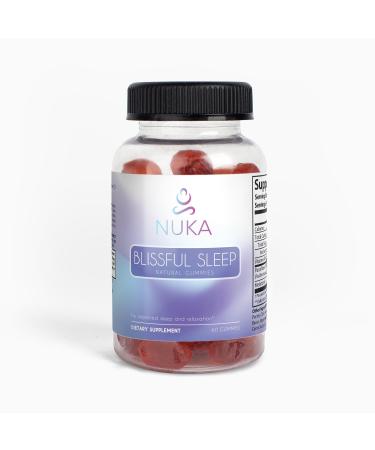 NUKA Melatonin 2mg Sleep Gummies for Adult - Natural Sleep Aid with Passiflora Extract & Vitamin B6 Restful Sleep & Relaxation Drug Free Non GMO Vegan & Gluten Free - Passion Fruit 60 Gummies