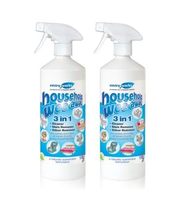 Enviro Works 2 x 1L Wee-Away 3-in1 Probiotic Household Stain and Odour Remover