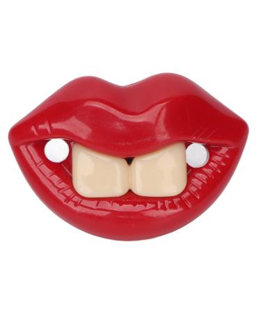 Funny Pacifier Lovely Red Lip Shape Safe Eco-Friendly Silicone Mouth Support Infant Baby Pacifier