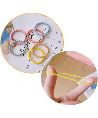 100PCS Multicolor Baby Hair Bands for Women, Girls, Toddlers - Small Hair Bobbles, Ties for Kids - #14 Fangbai - Buy Online on GoSupps.com