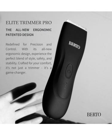Berto Elite Trimmer PRO | Best Men's Ball & Body Hair Trimmer | Waterproof LED Spotlight Replaceable Blades - Buy Online on GoSupps.com