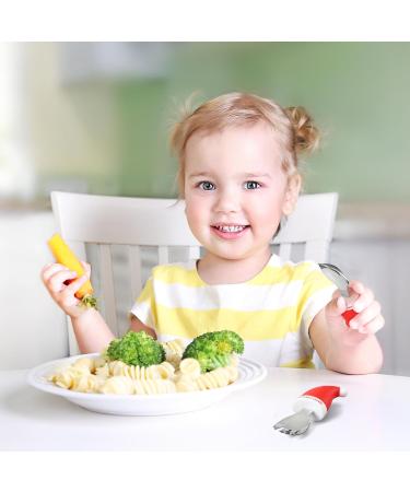 BEWOS Baby Cutlery Set - 2Pcs 304 Stainless Steel Spoon & Fork for Self Feeding | Toddler Safe & Dishwasher Safe | Christmas Baby Gift - Buy Online on GoSupps.com