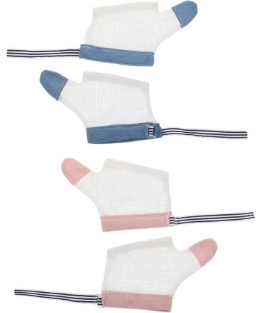 Ciieeo Anti-Eating Gloves for Toddlers - 2 Pairs of Soothing Finger Protection White Nylon Chew Prevention Anti-Suckling Mittens - Buy Online on GoSupps.com