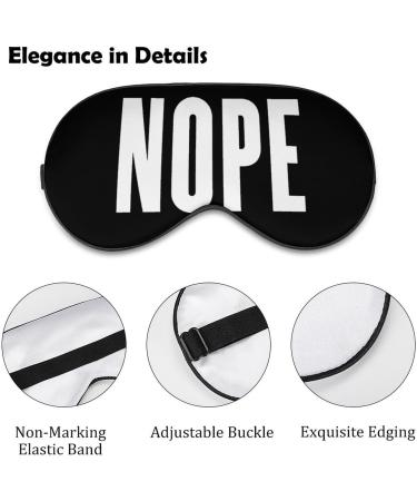Buy Nope Logo Soft Eye Mask - Adjustable Light Blocking Sleep Mask for Men & Women | Perfect for Travel & Naps - International Shipping Available - Buy Online on GoSupps.com