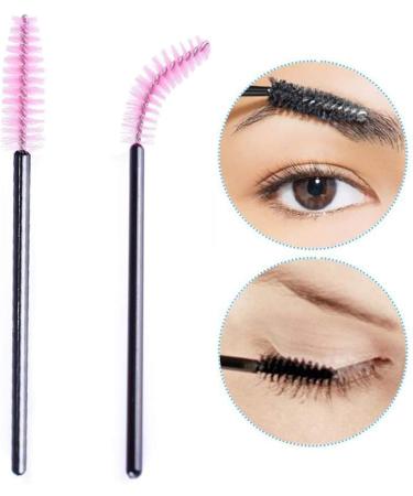 Generic 100 Pieces Disposable Eyelash Brushes Mascara Wands Eyelash Eyebrow Applicator Cosmetic Makeup Brush Tool Kits (Black/Pink) - Buy Online on GoSupps.com