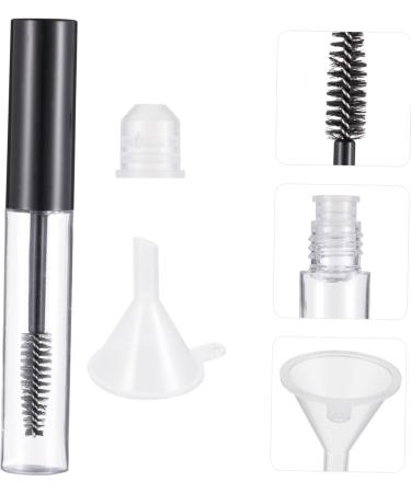 BIUDECO 1 Set Mascara Tube Funnel Eyelash Wand Tube Clear Eyelash Mascara DIY Eyeliner Tube Plastic Black - Buy Online on GoSupps.com