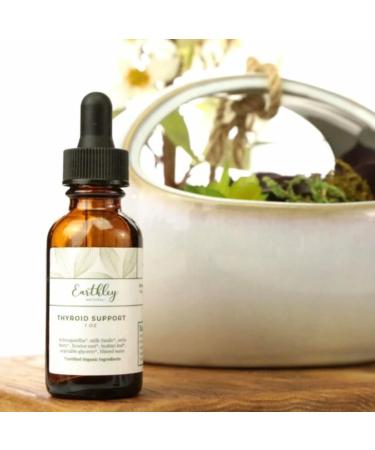 Earthley Wellness Thyroid Support Tincture Organic Herbal Supplement for Thyroid Health Hormonal Balance & Immune Support Ashwagandha Milk Thistle Amla Berry Licorice & Brahmi (4oz 240+ doses) - Buy Online on GoSupps.com