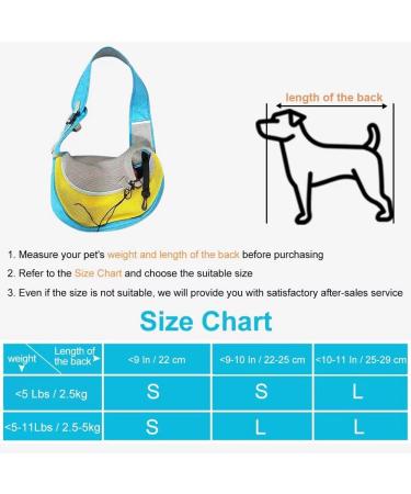 FEimaX Pet Dog Sling Carrier Breathable Mesh Hands-Free Bag for Small Dogs & Cats Adjustable Strap, Crossbody Design Ideal for Outdoor Travel (L Blue) - Buy Online on GoSupps.com
