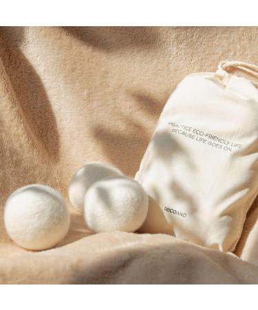 ECOAND Wool Dryer Balls 6 Pack - Reusable & Organic for Baby Clothes - Anti-Wrinkle, Anti-Static Softener - Energy-Saving Laundry Solution - Buy Online on GoSupps.com