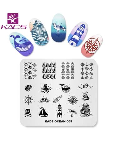 KADS Nail Art Image Stamp Embossing Plates with Cute Animal Design for Nail Art Decoration and DIY Nail Art (OC005)