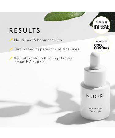 NUORI Perfecting Facial Oil - Nourishing & Regenerating | Omega 3&6 Vitamin E All Natural - 20ml for All Skin Types - Buy Online on GoSupps.com