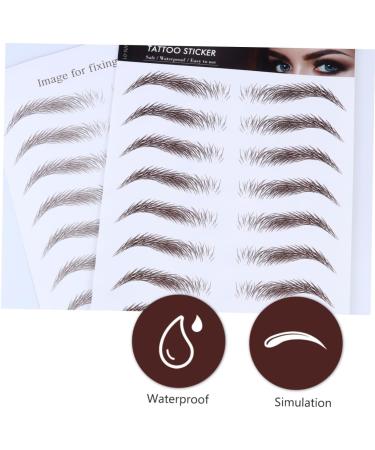 FOMIYES 8 Pcs Eyebrow Stickers Waterproof Makeup Peel off Brow Imitation Eyebrow Stencil Semi-permanent 6d - Buy Online on GoSupps.com