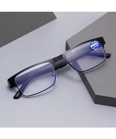 3-Pack Men's Reading Glasses - Blue Light Blocking Stylish Metal Frames Anti-Glare Filter - Lightweight +1.0 Diopters - Buy Online on GoSupps.com
