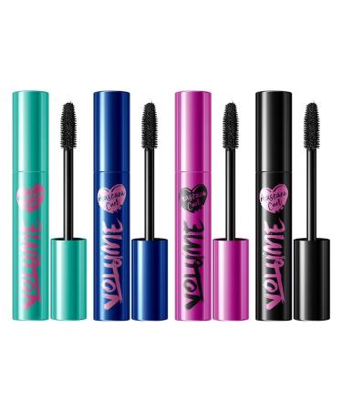 LDMZ Mascara Lash-Lengthening Black Mascara Washable Mascara Makeup Perfectly Defined Lashes Long-Stay No Clumping(4pcs Set)