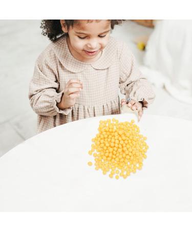 HOMSFOU Artificial Dried Soybeans Plastic Soy Beans Realistic Faux Beans Acorns Bulk Fake Soy Beans Prop Food Display Props Photography Props Fake Beans Photo Props Pvc Nut Food Play Yellow 0.8x06cm - Buy Online on GoSupps.com