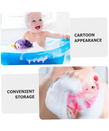 2pcs Cute Bath Ball Sponges - Cartoon Loofah for Shower | Princess Bath Loofahs & Bath Sponges - Ideal for Kids & Adults - Buy Online on GoSupps.com