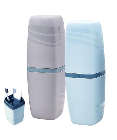 2 pieces of toothbrushes travel to the toothbrush toothbrush and toothpaste container toothbrush box portable toothbrush holder for camping and travel - Buy Online on GoSupps.com