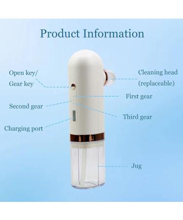 USB Rechargeable Blackhead Vacuum Pore Cleaner | Facial Cleansing Machine with Moisturizing Bubble Cleanser | 3-Speed Modes & 4 Probes - Buy Online on GoSupps.com