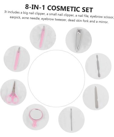 MAGICLULU Nail Clipper Kit Nail Trimmer The Mirror Deer Antler Headband Adult 8 in 1 Nail Trimming Kit Camping Accessory Nail Kit Travel Accessories Manicure Clippers Pink medium Pink - Buy Online on GoSupps.com