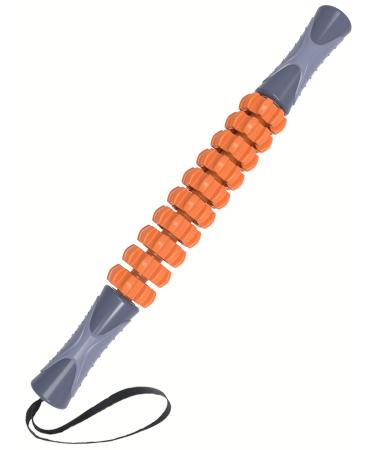 Kamileo Muscle Roller, Massage Roller for Relieving Muscle Soreness Cramping Tightness, Help Legs Back Joints Recovery (Workout Poster Included). Orange