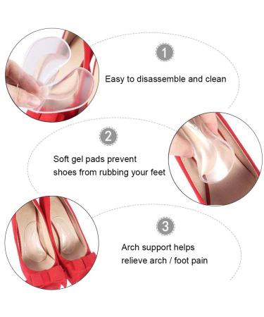 High Heel Cushion Pads - Silicone Inserts for Blisters | Anti-Slip Transparent Heel Grips for Women & Girls - Buy Online on GoSupps.com