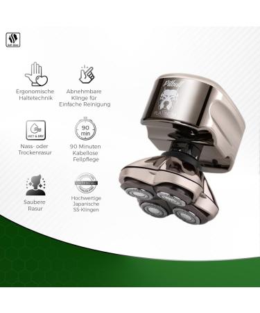 Pitbull Platinum Pro Electric Shaver for Men | Wet & Dry Shave | International Shipping Available - Buy Online on GoSupps.com