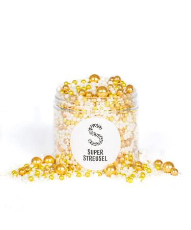 Super Sprinkle Gold Glitter Sugar Ball Mix | Edible Cake Decor for Christmas & Spring | 180g Tortendendeco - Buy Online on GoSupps.com