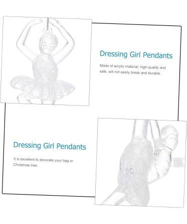 Artibetter 4 Pcs Christmas Ornaments Glitter Keychain Xmas Tree Hanging Doll Acrylic Hanging Ornaments Set Girl Silverx2pcs 14X8.5X1.5CMx2pcs - Buy Online on GoSupps.com