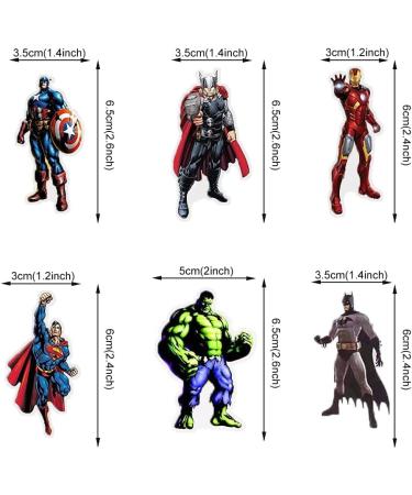 24 Pcs Set Avenger s Superhero Birthday Cake Decoration for Birthday Decoration Avenger Birthday Cupcake Toppers Superhero Theme - Buy Online on GoSupps.com