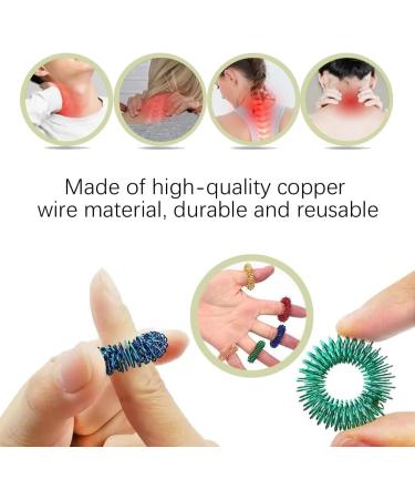 Hnjusr 12-Piece Acupressure Ring Set - Finger & Toe Massage Rings for Stress Relief & Improved Blood Circulation - Buy Online on GoSupps.com
