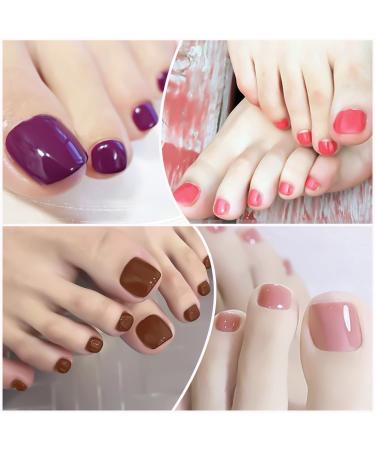WOKOTO 20 Sheets Toenail Polish Stickers - Red Nail Wraps for Women - Self Adhesive Gel Stickers - Nail Color Strips with File - Toenail Polish Wraps KIT4 Pink Series - Buy Online on GoSupps.com